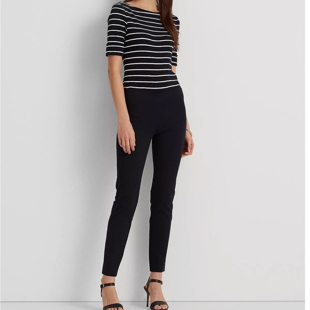 Ralph Lauren Cropped Skinny Pant | Women’s | Size 0 | Stretch Waistband | Black